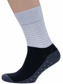 Мужские носки MSCLUB №М47, nm-536, СЕРЫЕ с черным и графитовым