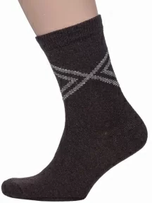 Мужские теплые носки Hobby Line, 6289, ТЕМНО-КОРИЧНЕВЫЕ