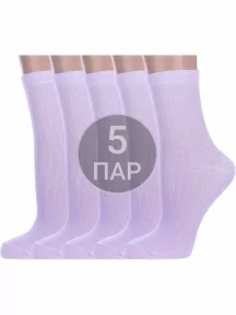 Комплект из 5 пар детских носков Альтаир, 5-М20, СИРЕНЕВЫЕ