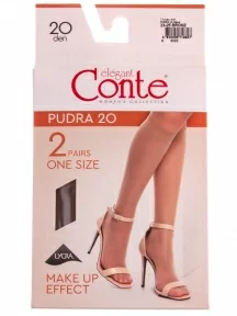 Комплект из 2 пар женских гольфов Conte, 21С-185СП/PUDRA 20, Bronz, бронзовые
