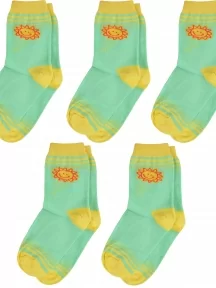 Комплект из 5 пар детских носков ХОХ, 5-d-1101, САЛАТОВЫЕ