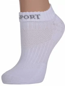 Женские носки с махровыми мыском и пяткой (Palama), ЖКС-04, БЕЛЫЕ