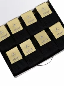 Набор из 24 пар хлопковых мужских носков AROS, Н24А-100, черные
