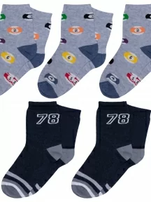 Комплект из 5 пар детских носков RuSocks (Орудьевский трикотаж), 5-Д3-13499, микс 4