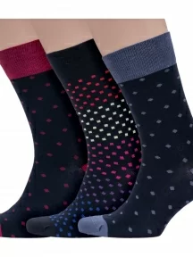 Комплект из 3 пар мужских носков Grinston socks (PINGONS), 3-18D123, микс 6