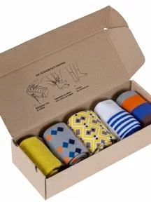 Набор из 5 пар мужских носков "Нева-Сокс", НС-5-203/2, микс "Мой краш" V2.0