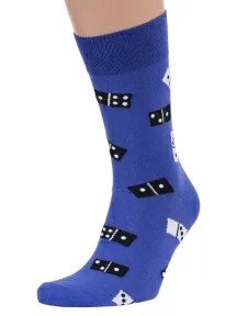 Комплект из 3 пар мужских носков MSCLUB №М42, msk3-М42, nm-453, СИНИЕ, "Домино"