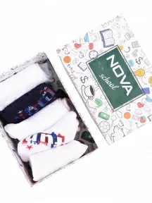 Набор из 5 пар детских носков Красная ветка, School Box #1, микс 9