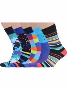 Набор из 5 пар мужских носков MSCLUB №М03, ВИ5-НМ3, микс 2