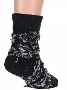 Детские теплые махровые носки Hobby Line, Ндад7615, ЧЕРНЫЕ