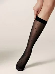 Женские гольфы Conte, 21С-147СП DOTS, Nero, черные