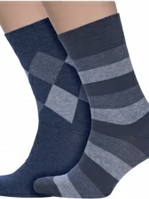 Комплект из 2 пар мужских носков Брестские (БЧК), 2-15С2125, микс 9