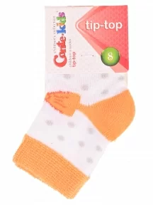 Детские носки Conte kids, 5С-11СП, рис. 215, БЕЛО-ОРАНЖЕВЫЕ