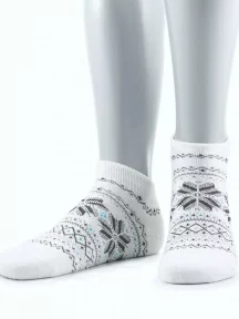 Женские носки из полушерсти Grinston socks (PINGONS), 17D4, БЕЛЫЕ