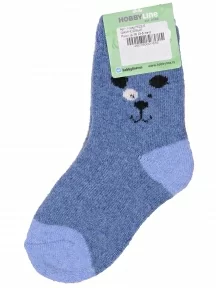 Детские теплые махровые носки Hobby Line, Ндад7622-5, ДЖИНСОВЫЕ