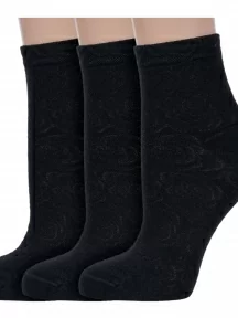 Комплект из 3 пар женских носков Гамма из модала, 3-С539, ЧЕРНЫЕ