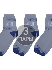Комплект из 3 пар детских носков RuSocks (Орудьевский трикотаж) рис. 02, СВЕТЛО-СЕРЫЕ (3-Д3-13499)