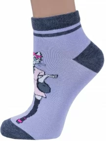 Детские укороченные носки Брестские (БЧК), 15С3085, рис. 264, БЛЕДНО-СИРЕНЕВЫЕ