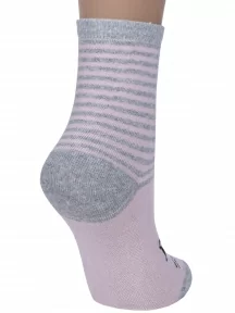 Детские носки Альтаир, С183, РОЗОВЫЕ со светло-серым