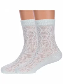 Комплект из 2 пар детских носков Hobby Line, 2-Ндх3538, БЛЕДНО-ЗЕЛЕНЫЕ