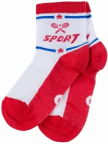 Детские носки LORENZline, Л75, БЕЛО-КРАСНЫЕ