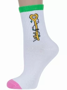 Женские носки "Борисоглебский трикотаж", 6С1003, №1 БЕЛЫЕ, рис. 01