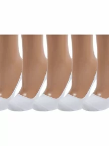 Комплект из 5 пар женских подследников ХОХ, 5-SG-1301, БЕЛЫЕ