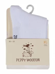 Детские носки PEPPY WOOLTON БЕЛЫЕ (НС100)