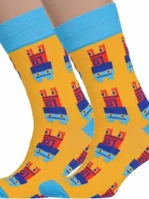 Комплект из 2 пар мужских носков MSCLUB №М38, 2-nm-417, ЖЕЛТЫЕ