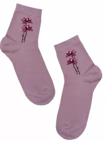 Женские носки Брестские (БЧК), 14С1100, рис. 297, СЕРО-РОЗОВЫЕ