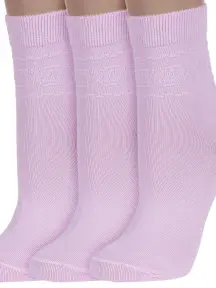 Комплект из 3 пар женских носков RuSocks (Орудьевский трикотаж) СВЕТЛО-РОЗОВЫЕ (3-С-400)