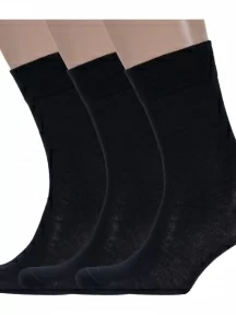 Комплект из 3 пар мужских носков DiWaRi, 3-7С-23СП, рис. 000, ЧЕРНЫЕ