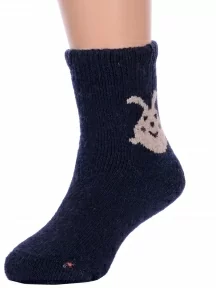 Детские теплые махровые носки Hobby Line, Ндад7618-02, ТЕМНО-СИНИЕ