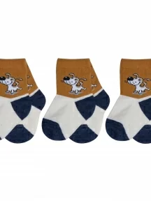 Комплект из 3 пар детских носков Гамма, 3-С1567, ТЕРРАКОТОВЫЕ