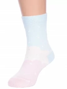 Детские носки Conte kids, 5С-11СП, рис. 586, БИРЮЗОВО-РОЗОВЫЕ