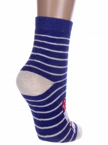 Женские махровые носки Hobby Line, Нжм8845-04-01, СИНИЕ