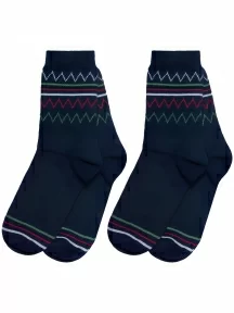 Комплект из 2 пар детских носков ХОХ, 2-D-3R6, ТЕМНО-СИНИЕ