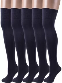 Комплект из 5 пар женских гольфов Брестские (БЧК), 5-16С1424, РИС. 000, ТЕМНО-СЕРЫЕ