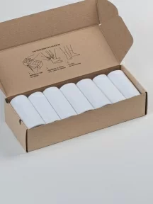 Набор из 7 пар мужских носков "Нева-Сокс", 7-ПН-01Э, БЕЛЫЕ