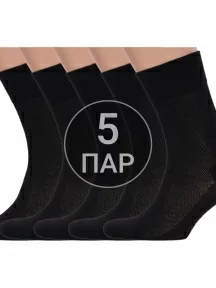 Комплект из 5 пар мужских носков Брестские (БЧК), 5-18С2129, рис. 101, ЧЕРНЫЕ