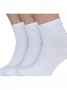 Комплект из 3 пар мужских бамбуковых носков ХОХ, 3-X-1124, БЕЛЫЕ