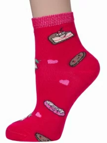 Детские носки "Носкофф" (АЛСУ), НД1, рис. 3688, МАЛИНОВЫЕ