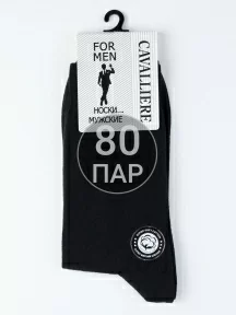 Комплект из 80 пар мужских носков CAVALLIERE (RuSocks), С-330/1-80, ЧЕРНЫЕ