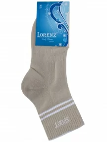 Женские спортивые носки с махровым следом LORENZline, С25М, БЕЖЕВЫЕ