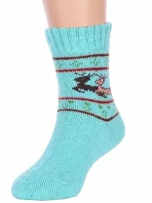 Детские теплые махровые носки Hobby Line, Ндад7639-6, БИРЮЗОВЫЕ