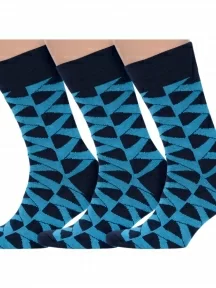 Комплект из 3 пар мужских носков MSCLUB №М40, msk3-М40, nm-435, ТЕМНО-СИНИЕ