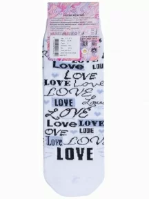 Женские носки "Борисоглебский трикотаж", 6С971, №1 БЕЛЫЕ с голубым