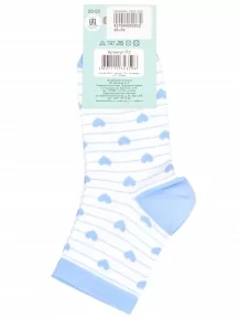 Детские носки LORENZline, П2, БЕЛО-ГОЛУБЫЕ
