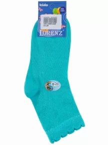 Детские носки из 100% хлопка LORENZline, Л56Д, БИРЮЗОВЫЕ