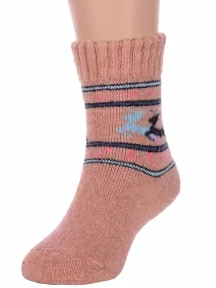 Детские теплые махровые носки Hobby Line, Ндад7639-6, КОРИЧНЕВЫЕ